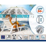 Solskrm Hvid  220 cm SPF50+ Boho #3