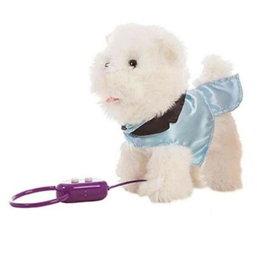 Bamse med Bevgelser Dog Hvid 22 cm (22 cm) #1