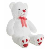 Bjrnebamse Pretty Hvid 140 cm #1