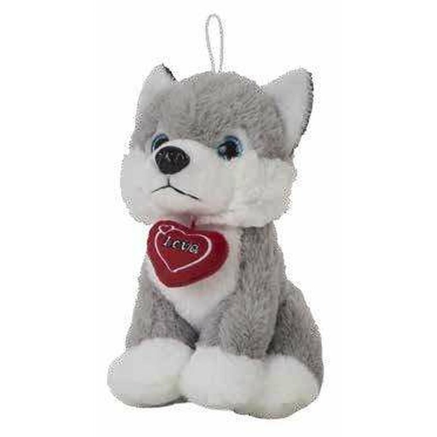 Bamse Husky Hjerte 28 cm #1