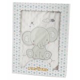 Tppe til Baby Elefant Grn Broderi Dobbeltsidet 100 x 75 cm #1