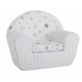 Lnestol til brn Stjerner Hvid Gr 44 x 34 x 53 cm #1