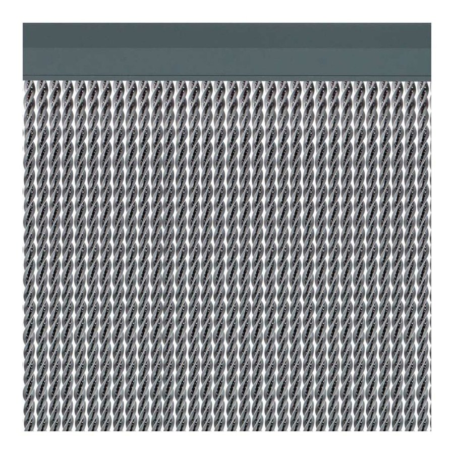 Gardin Acudam Manacor D�re S�lvfarvet Udvendig PVC Aluminium 90 x 210 cm #1