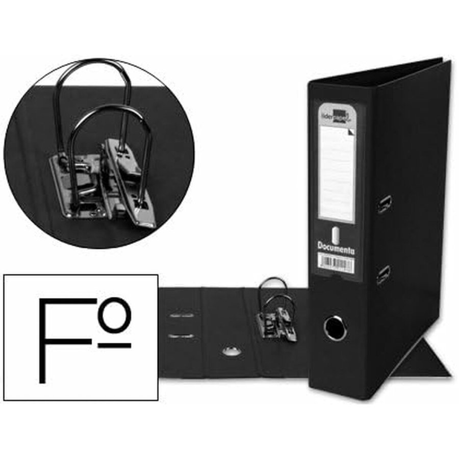 Ringbind Liderpapel AZ32 Sort A4 #1