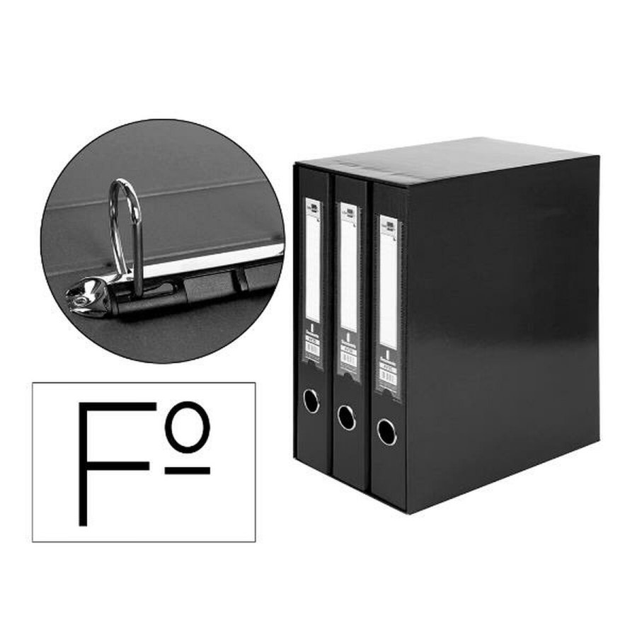 Ringbind Liderpapel MD32 A4 Sort 3 enheder #1