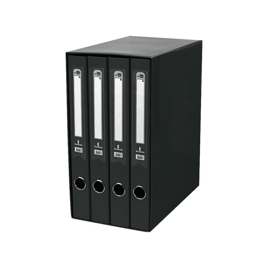 Ringbind Liderpapel MD42 Sort Medium 4 enheder #1