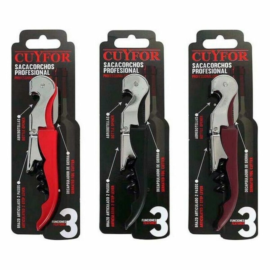 Proptrkker med folieskrer og flaskebner Cuyfor 8423607130017 12,5 x 2,5 cm (24 enheder) (12,5 x 2,5 cm) #4
