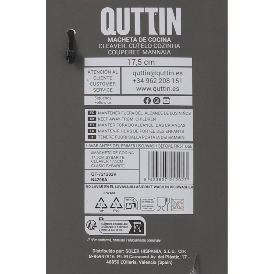 Stor madlavningskniv Quttin QT-721202 3 mm (17,5 cm) #4