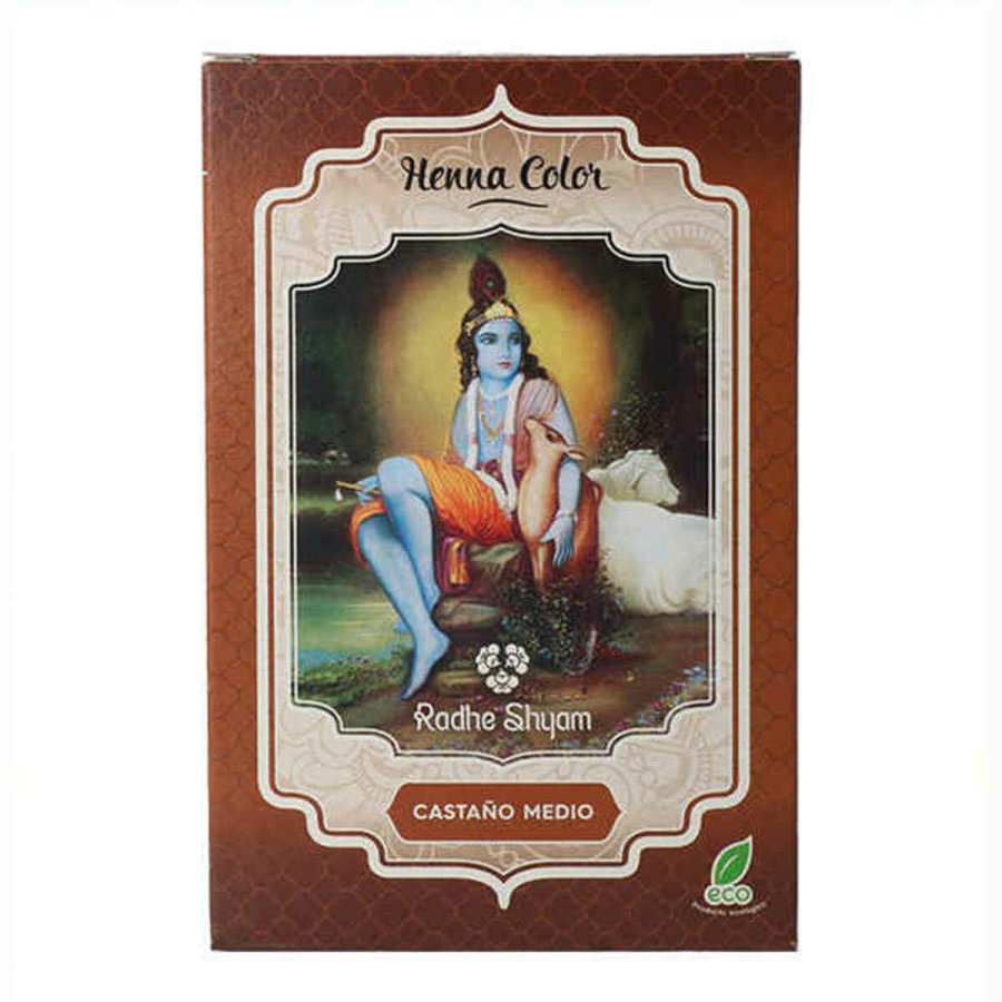 Semi-permanent Farve Henna Radhe Shyam TP-8423645310747_012494_Vendor Mellem Kastanje (100 g) #1
