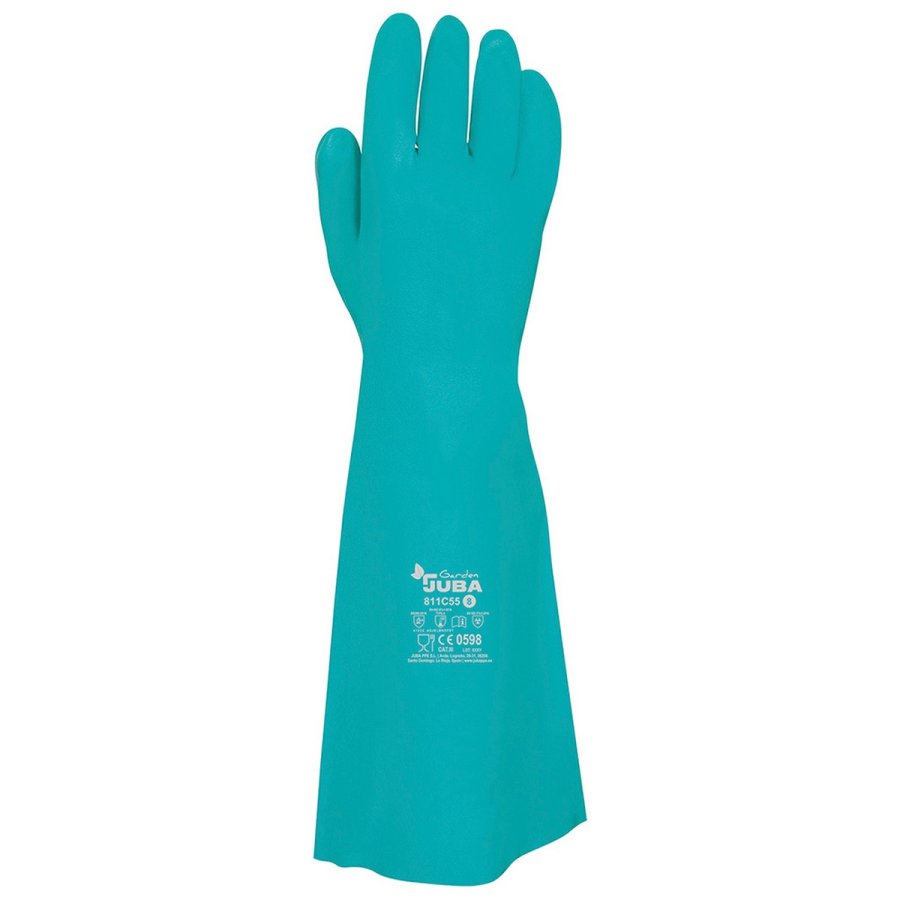 Arbejdshandsker JUBA Grn Satin finish Nitril Swimmingpool #1