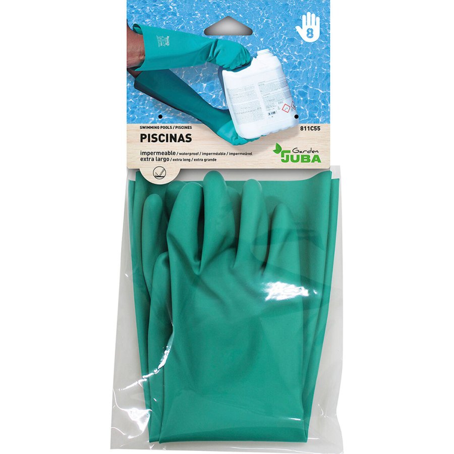 Arbejdshandsker JUBA Grn Satin finish Nitril Swimmingpool #9