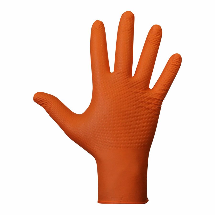 Nitrilhandsker JUBA Agility Grip Orange Uden stv 50 enheder #1