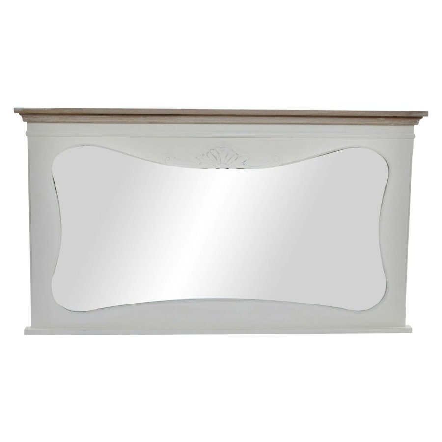 Vgspejl DKD Home Decor Hvid Natur 105 x 64 x 4,5 cm #1