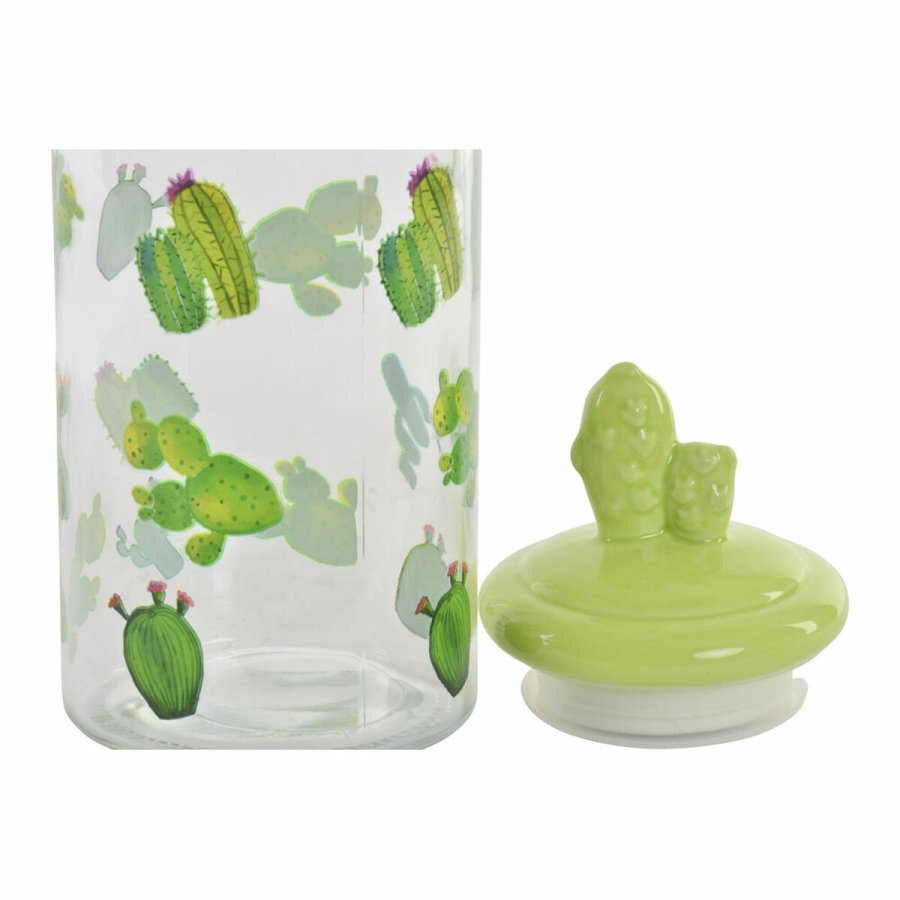 Blik DKD Home Decor Keramik Krystal Kaktus PE Boho (1400 ml) (10,5 x 28 cm) #4