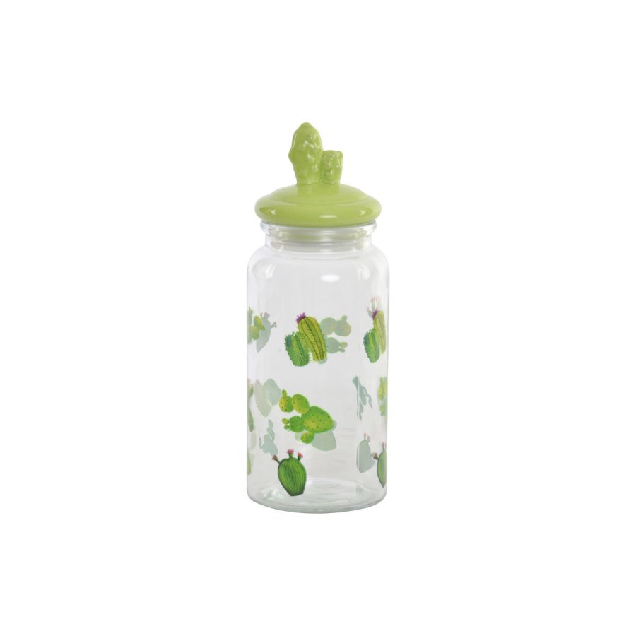 Blik DKD Home Decor Keramik Krystal Kaktus PE Boho (1400 ml) (10,5 x 28 cm) #1