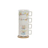 Dele kaffekopst DKD Home Decor Multifarvet Metal Bambus Dolomite 260 ml #1