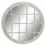 Vgspejl DKD Home Decor Hvid Afkldt 90 x 2 x 90 cm 90 x 2,5 x 90 cm (90 Dele) #1