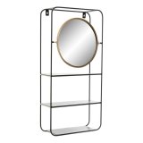 Badevrelse reol DKD Home Decor Krystal Sort Metal (32 x 12 x 65 cm) #1