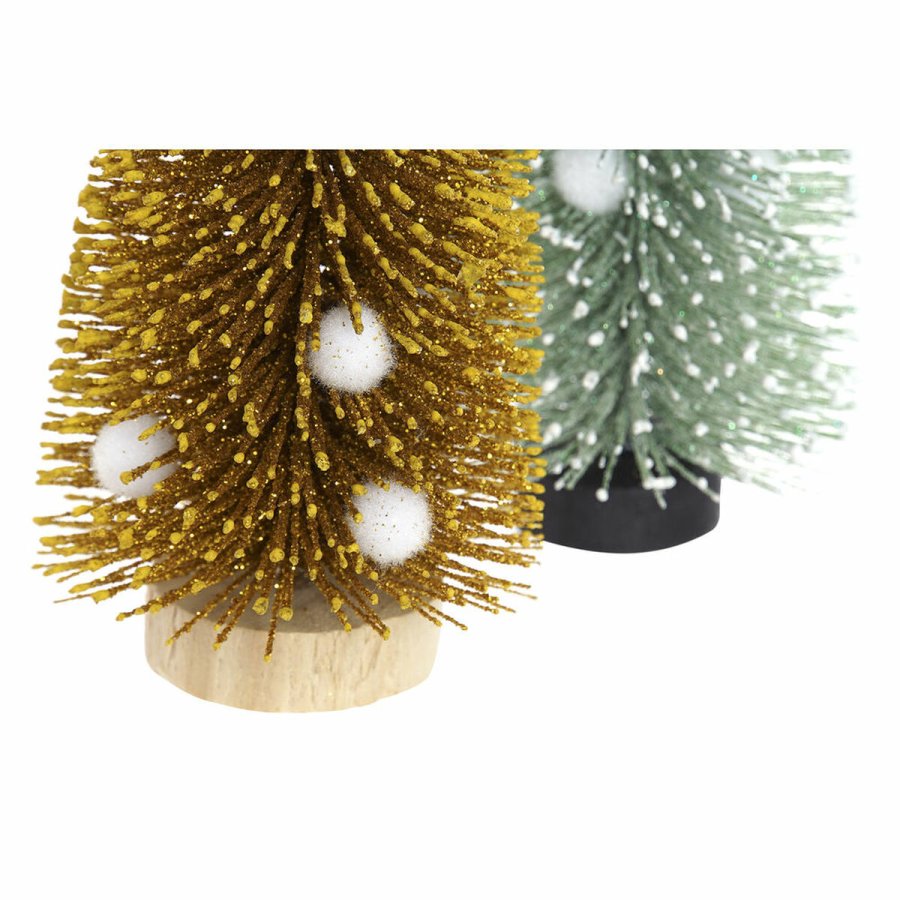 Juletr DKD Home Decor Polyester Tr Pomponer (2 pcs) (7 x 7 x 17 cm) #9