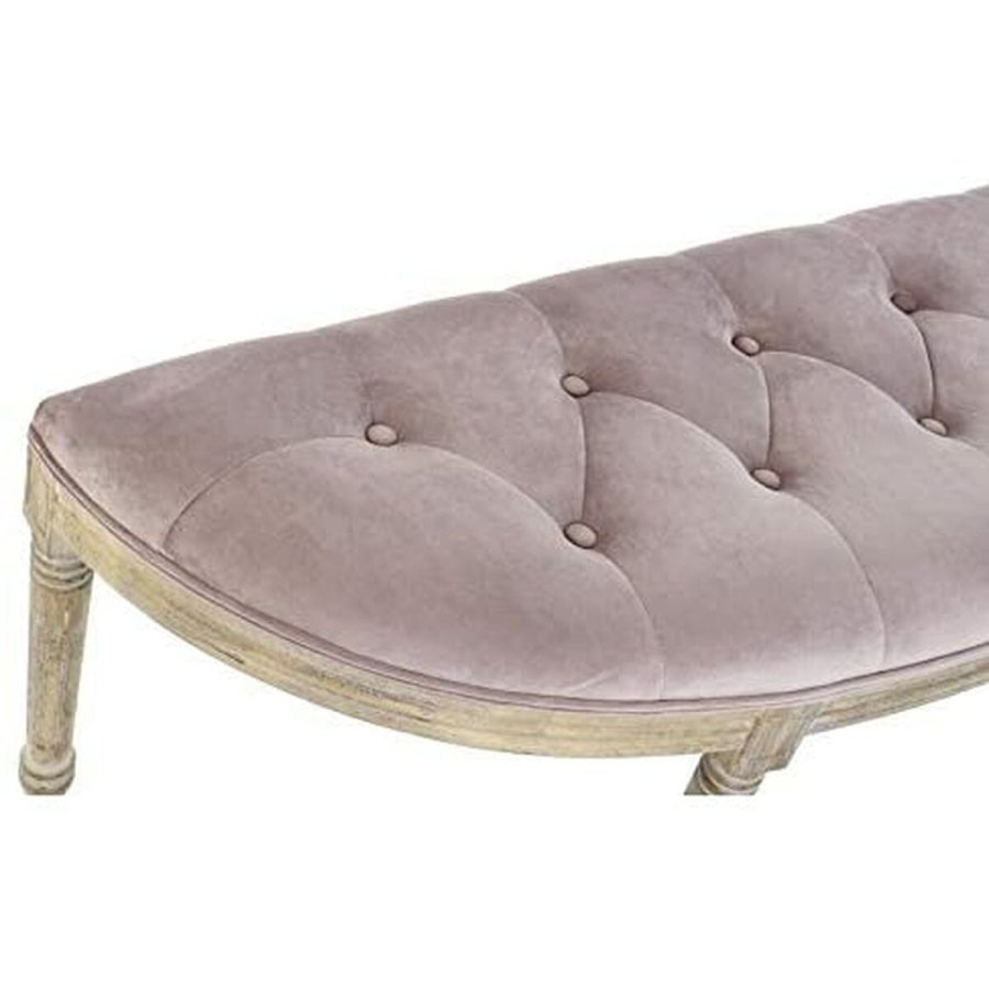 Stol DKD Home Decor   Natur Pink Polyester Fljl Gummitr (125 x 43 x 48 cm) #5