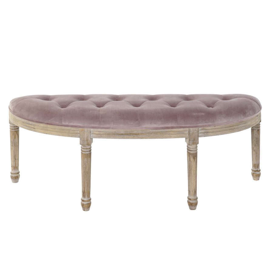 Stol DKD Home Decor   Natur Pink Polyester Fljl Gummitr (125 x 43 x 48 cm) #9