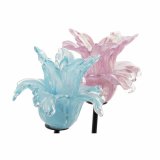 Lyseholder DKD Home Decor Bl Pink Metal Krystal 12 x 12 x 24 cm (2 enheder) #2