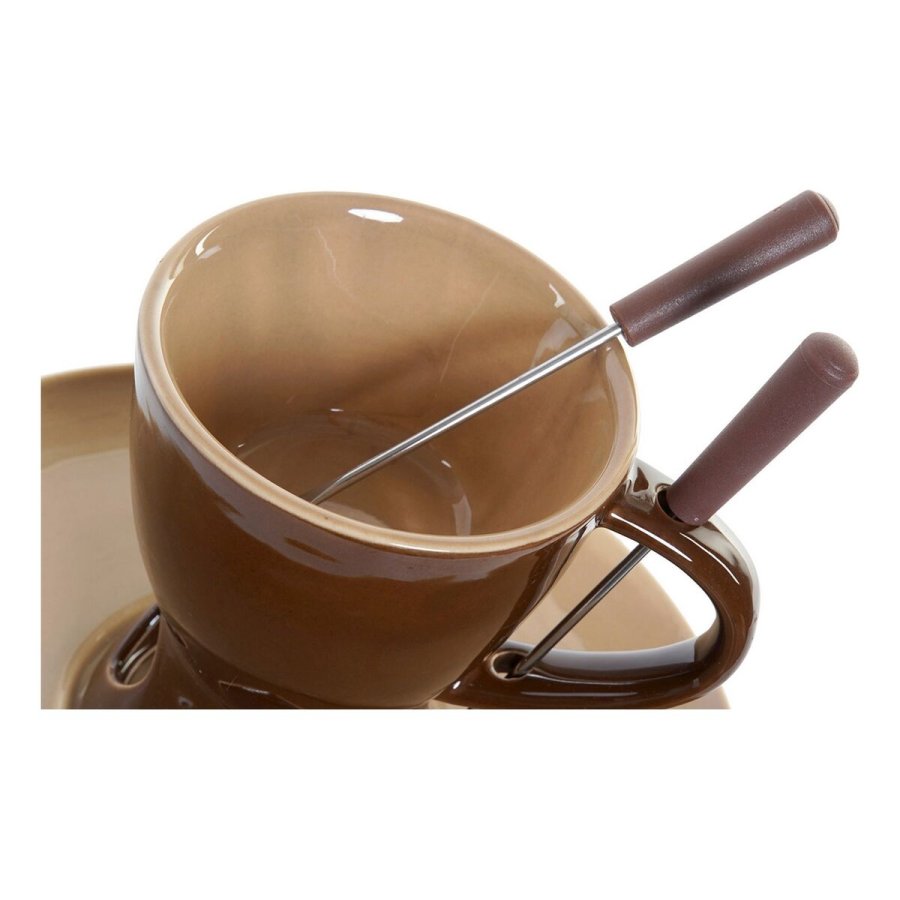 Chokoladefondue DKD Home Decor Rustfrit stl Porceln #7
