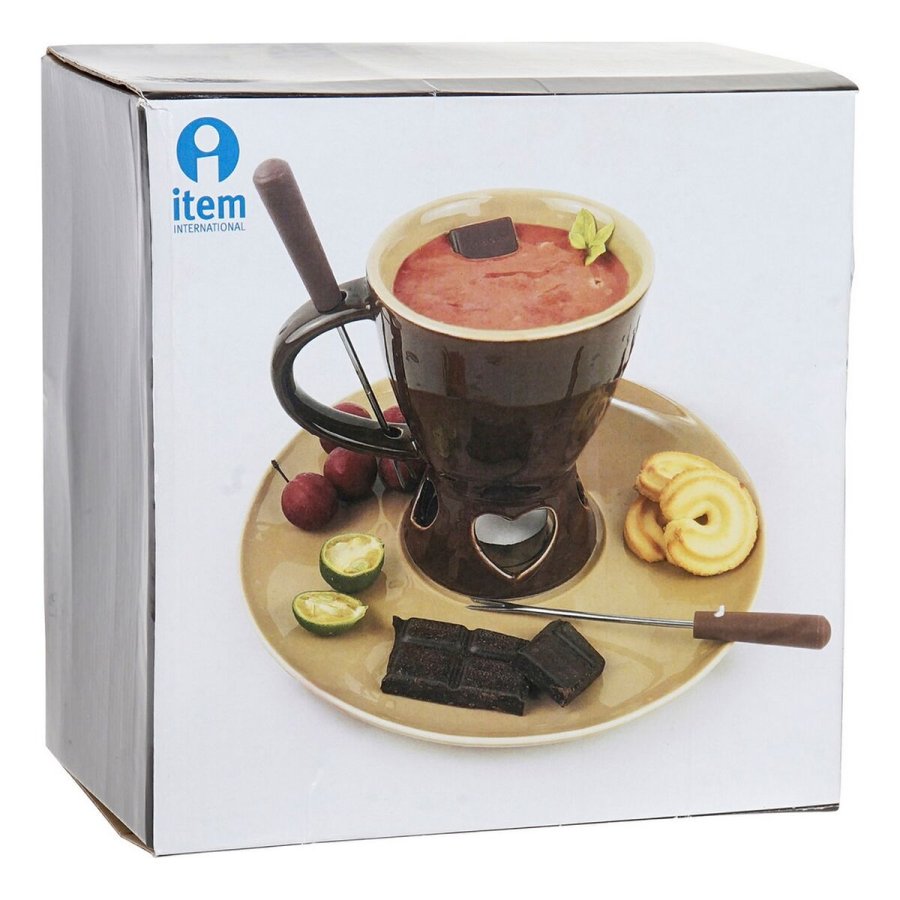 Chokoladefondue DKD Home Decor Rustfrit stl Porceln #10