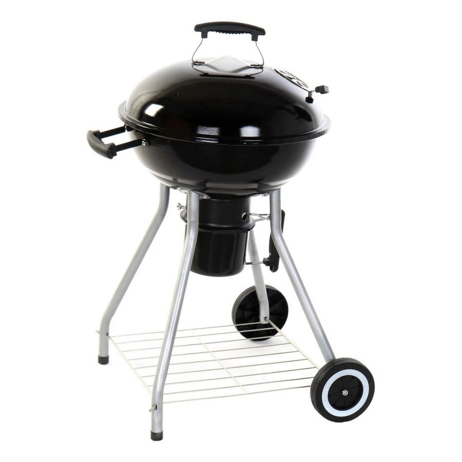 Trkulsgrill med Lg og Hjul DKD Home Decor Sort Metal Plastik Rektangulr 52,4 x 59 x 91,6 cm #1