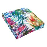 Pude DKD Home Decor 8424001666423 Hav Polyester Aluminium Multifarvet Tropisk Blad af en plante (43 x 43 x 7 cm) #1