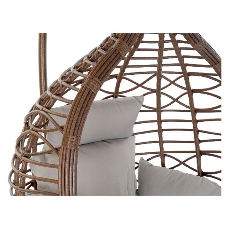 H�ngende havestol DKD Home Decor Brun Gr� Multifarvet M�rkebrun Aluminium syntetisk spanskr�r 100 x 78 x 120 cm 100 x 70 x 185 c #4