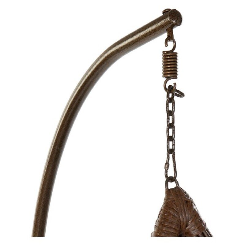 H�ngende havestol DKD Home Decor Brun Gr� Multifarvet M�rkebrun Aluminium syntetisk spanskr�r 100 x 78 x 120 cm 100 x 70 x 185 c #5