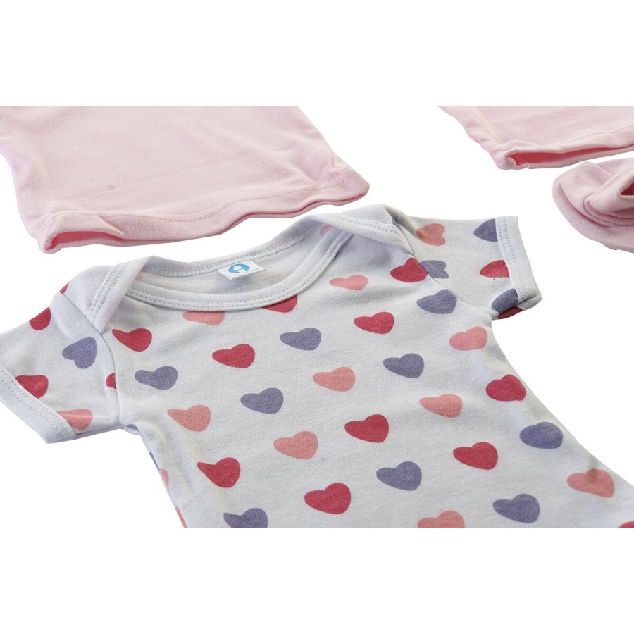 S�t med t�j DKD Home Decor Hvid Pink (2 enheder) Bomuld 0-6 m�neder #2