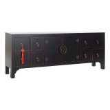 mbler DKD Home Decor Sort Multifarvet Tr Gran Tr MDF 130 x 24 x 51 cm #1