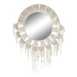 Vgspejl DKD Home Decor Hvid Boho Makram 75 x 2 x 75 cm #1