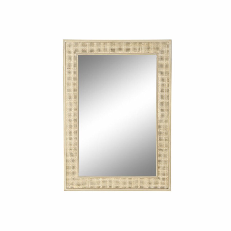 Vgspejl DKD Home Decor Multifarvet Natur Tr Vintage Scandi 70,5 x 2,5 x 100,5 cm #1