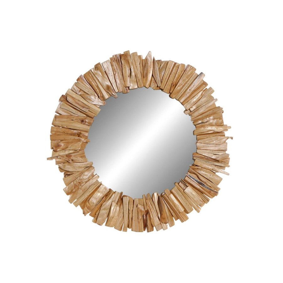 Vgspejl DKD Home Decor Natur Alpino ldet overflade 60 x 4 x 60 cm #1