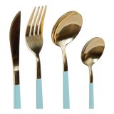 Bestikst DKD Home Decor Grn Gylden Rustfrit stl 1,5 x 0,5 x 22,3 cm 16 Dele #7