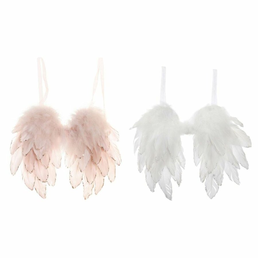Julepynt DKD Home Decor Fjer (2 pcs) (28 x 4 x 33 cm) #1