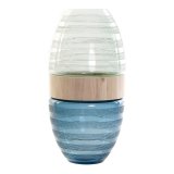 Vase DKD Home Decor Bl Mint Tr Krystal Moderne (21 x 21 x 43 cm) #1