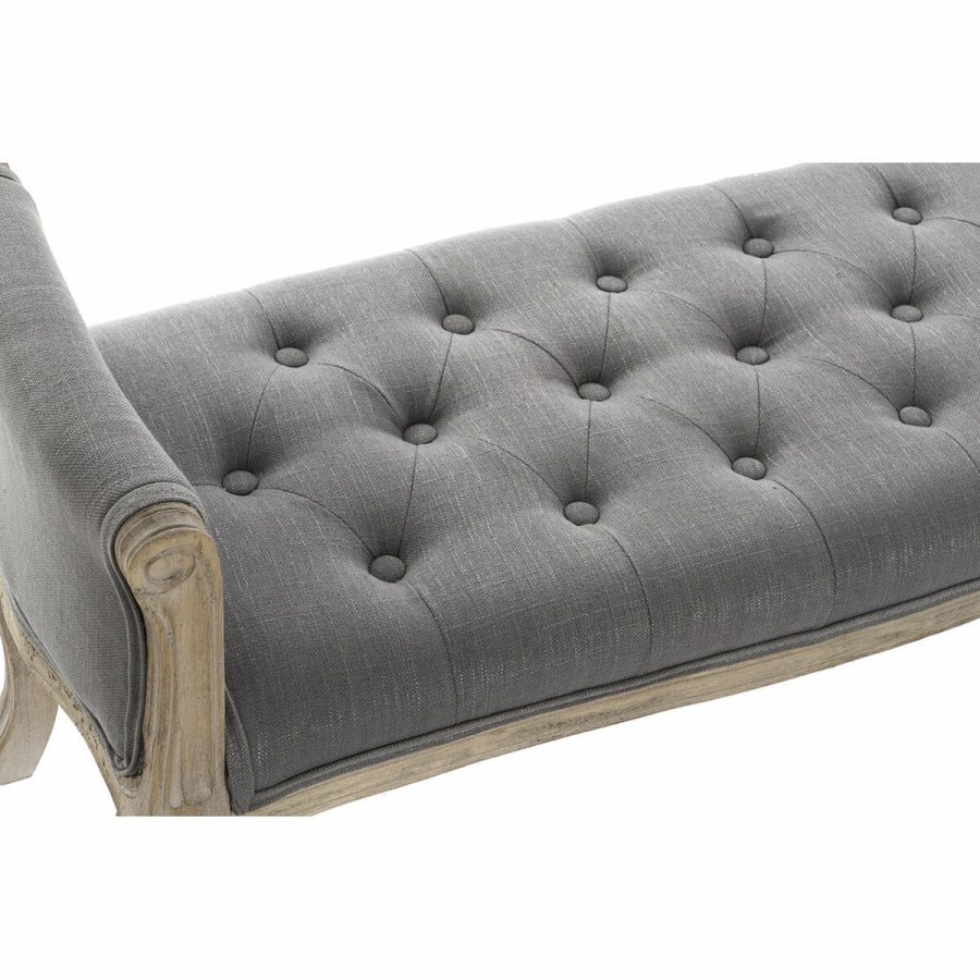 Stol DKD Home Decor   Natur Mrkegr Gummitr Lrred 109 x 44,5 x 60 cm #13