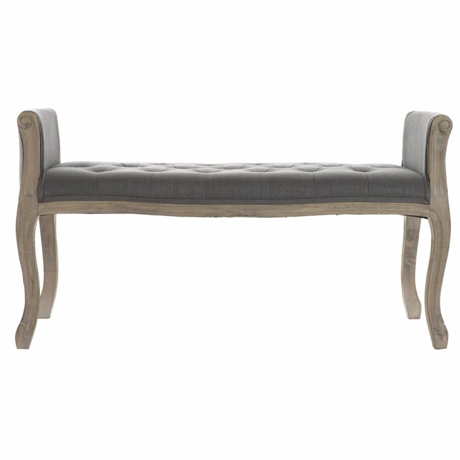 Stol DKD Home Decor   Natur Mrkegr Gummitr Lrred 109 x 44,5 x 60 cm #5