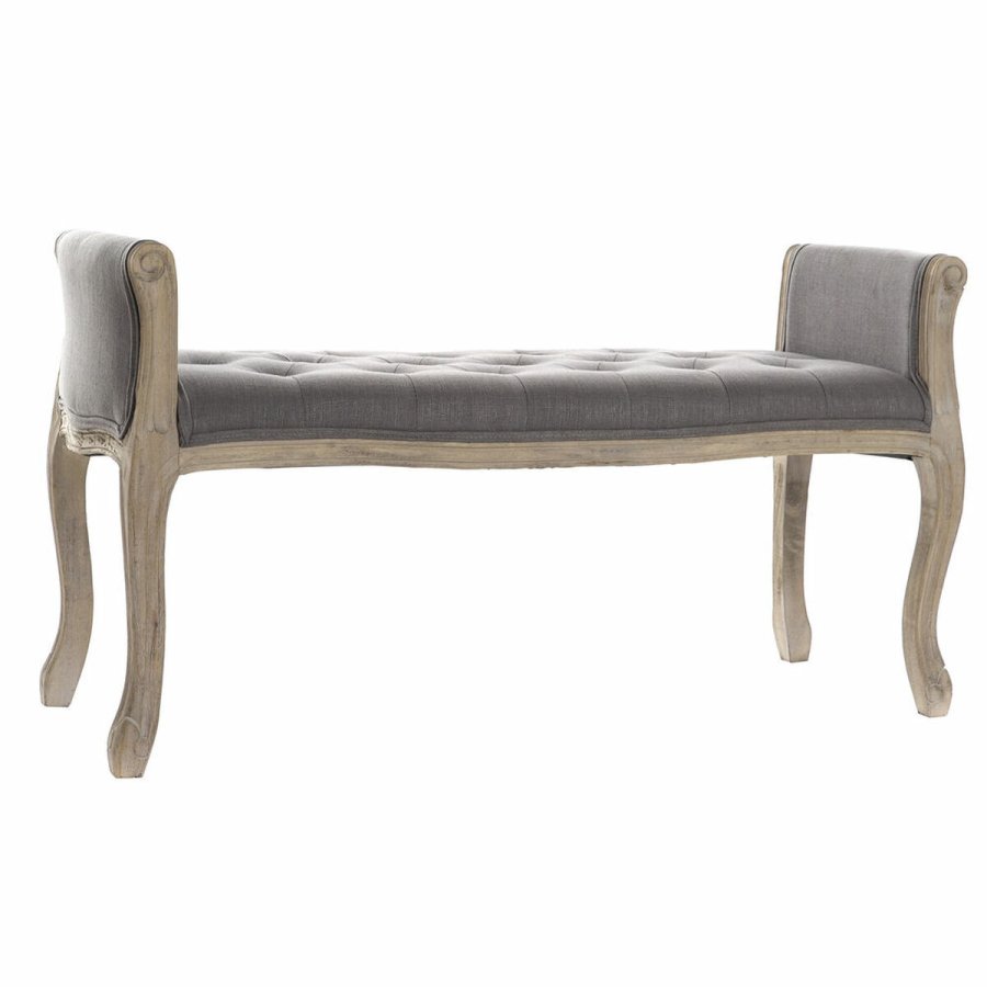 Stol DKD Home Decor   Natur Mrkegr Gummitr Lrred 109 x 44,5 x 60 cm #1