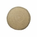 Tppe DKD Home Decor 140 x 0,5 x 140 cm Natur Polyester To-farvet Tropisk #1