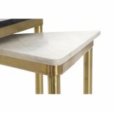 Set med 3 sm borde DKD Home Decor Hvid Sort Grn Gylden 68 x 46,5 x 53 cm #4
