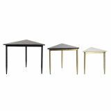 Set med 3 sm borde DKD Home Decor Hvid Sort Grn Gylden 68 x 46,5 x 53 cm #1