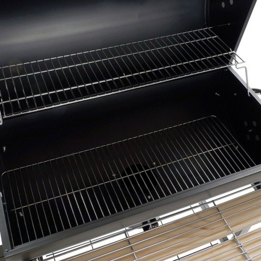 Tr�kulsgrill med L�g og Hjul DKD Home Decor Sort Natur Tr� Metal St�l 108 x 71 x 103 cm #4