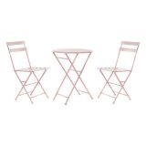 Spisebordst med 2 stole DKD Home Decor MB-177410 Pink 60 x 60 x 75 cm (3 pcs) #1
