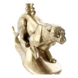Kandelaber DKD Home Decor Gylden Harpiks Aluminium Leopard Tropisk Kandelaber 25 x 6 x 14 cm #3