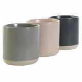 Krus DKD Home Decor Lyserd Mrkegr Lysegr Stentj (350 ml) (4 enheder) #7